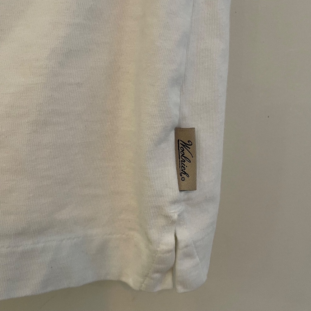 Woolrich | Basic White Split V Neck Everyday Cott… - image 3